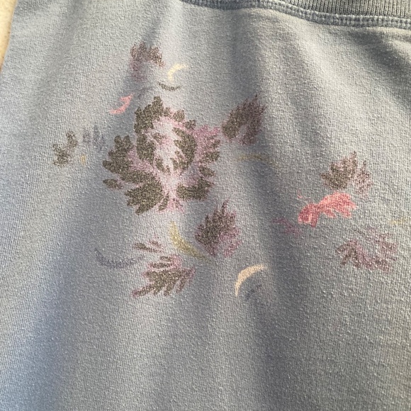 Lucky Brand Knit Wear - women’s 3/4 distressed vintage- floral bird print - Med - Picture 2 of 8